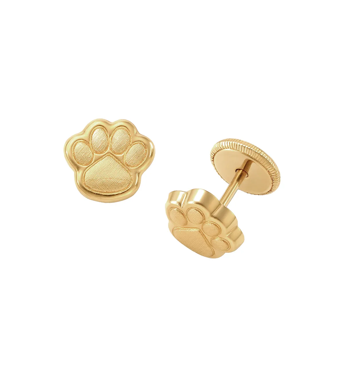 Pendientes de bebe oro 18k huella de perro 323_21374 Pendientes de bebe oro 18k huella de perro 323_21374