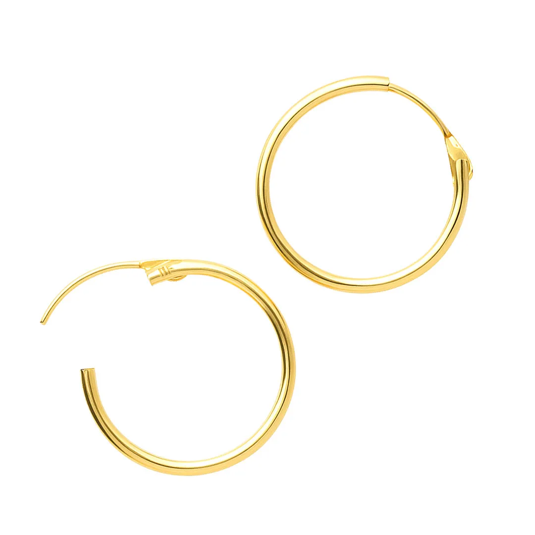 Pendientes de oro abridores 323_21750 pendientes de oro abridores para bebe, niña mujer y hombre toma detalle cierre