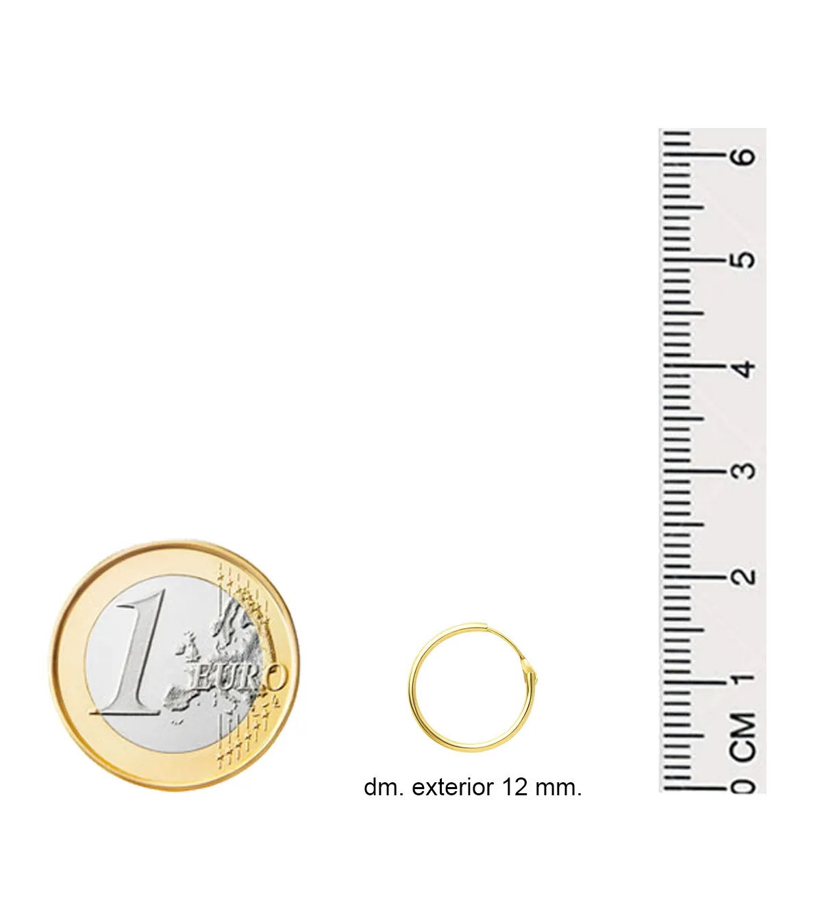 Pendientes de oro abridores 323_21750 pendientes de oro abridores para bebe, niña mujer y hombre toma con medidas