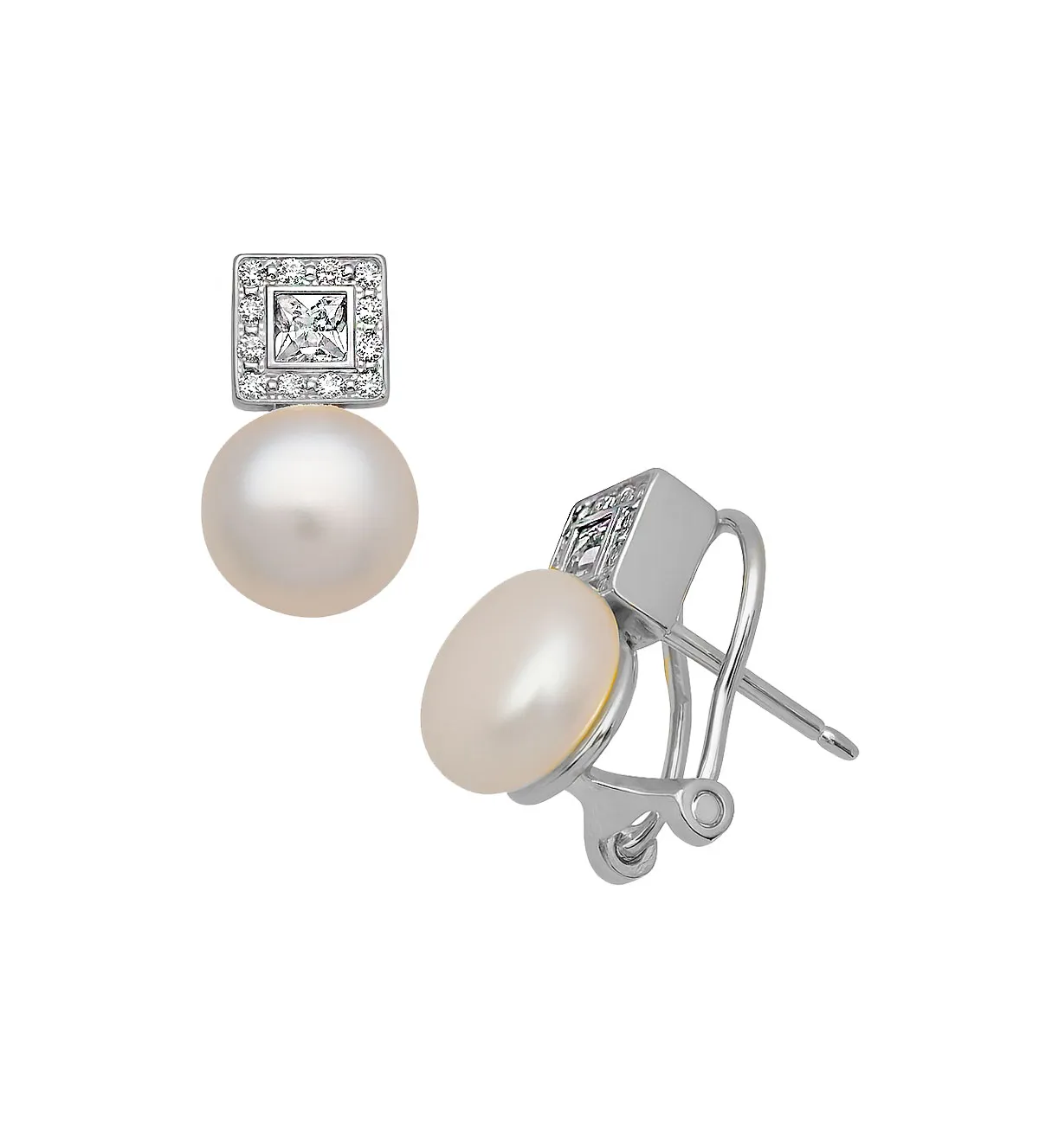 Pendientes de plata con perla cultivada 136_A31460 pendientes-de-plata-con-perla-cultivada-y-circones-136_A31460