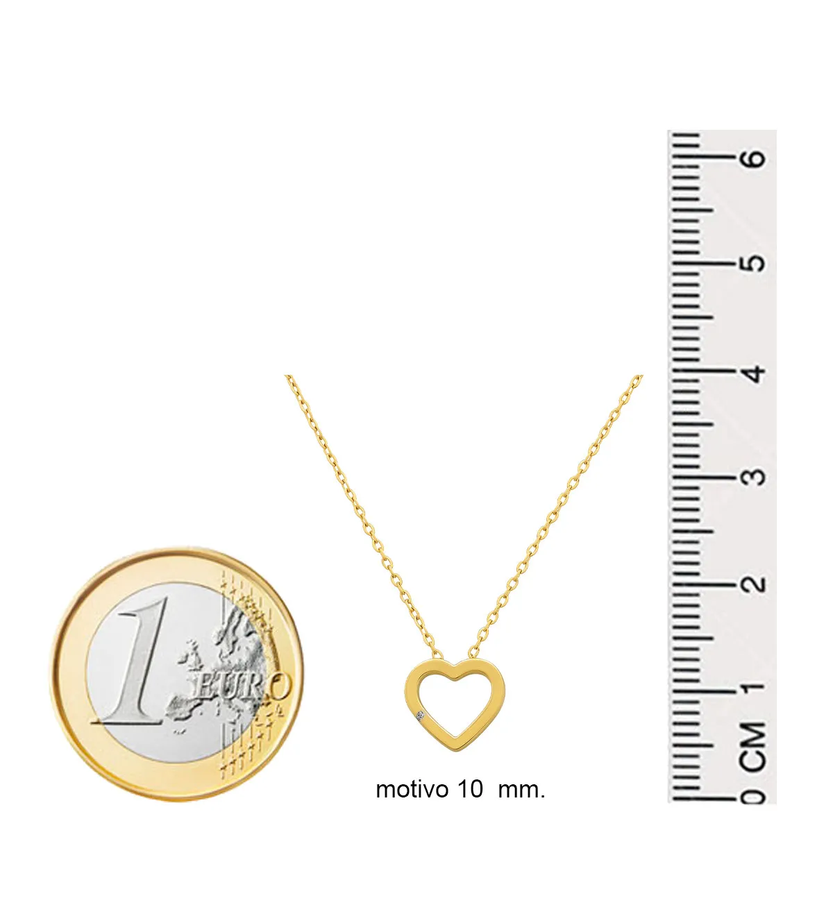 Gargantilla de oro 18k. corazón con circón 243_636-00780 243_636-00780_M toma medidas