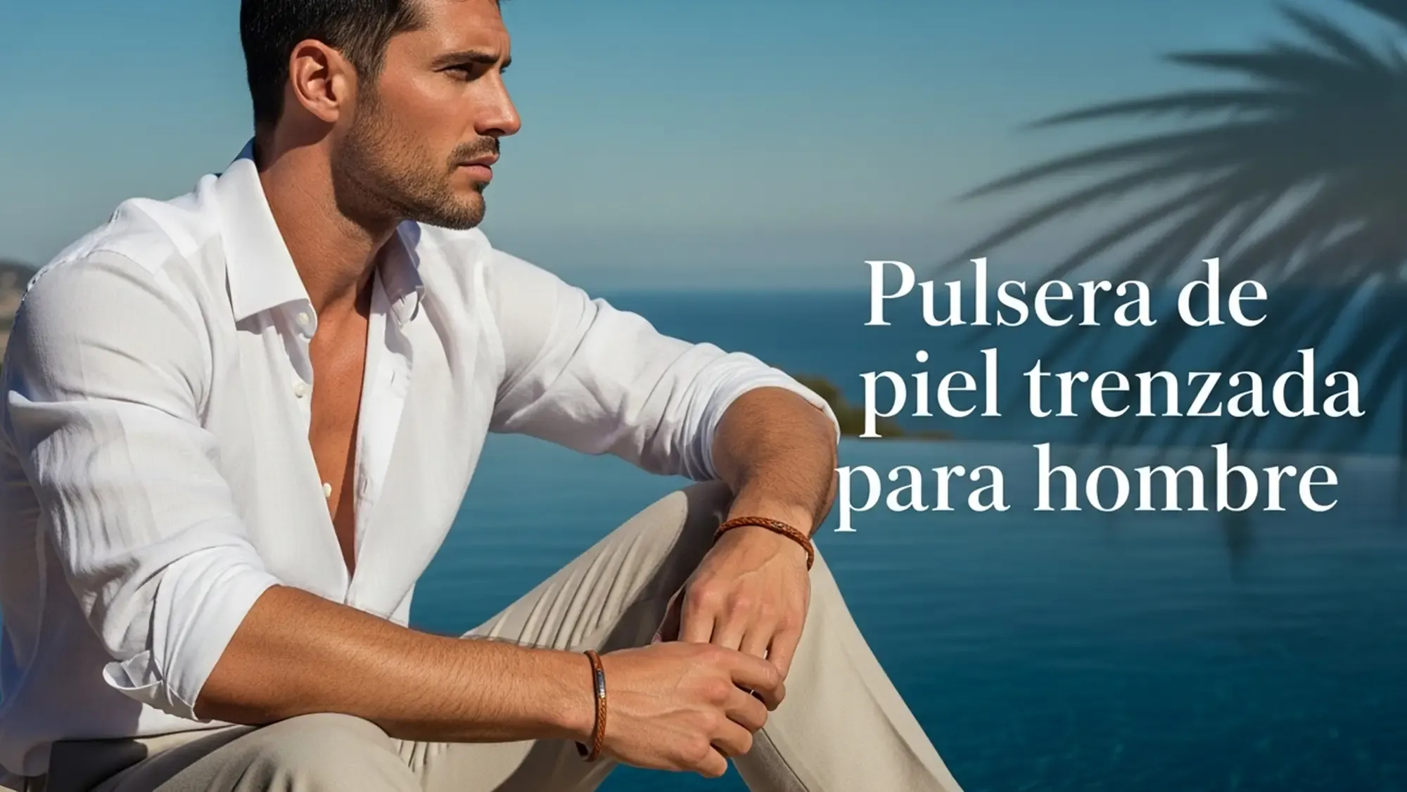 Pulsera de piel trenzada para hombre el accesorio esencial que arrasa en verano 2025 PORTADA Pulsera de piel trenzada