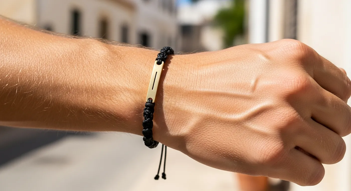 Pulsera tipo macramé para hombre: 5 razones por las que el oro eleva tu estilo Pulsera tipo macrame para hombre2