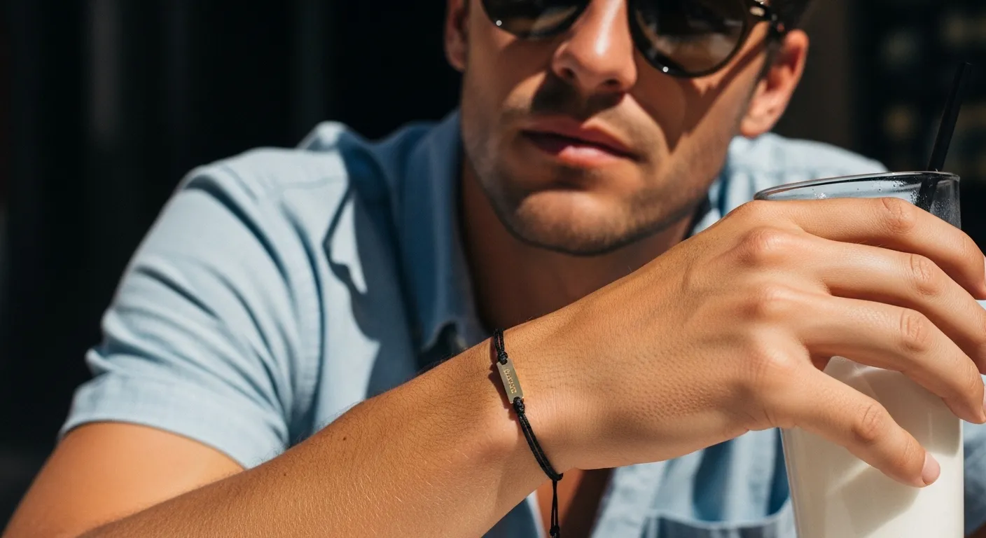 Pulsera tipo macramé para hombre: 5 razones por las que el oro eleva tu estilo Pulsera tipo macrame para hombre3