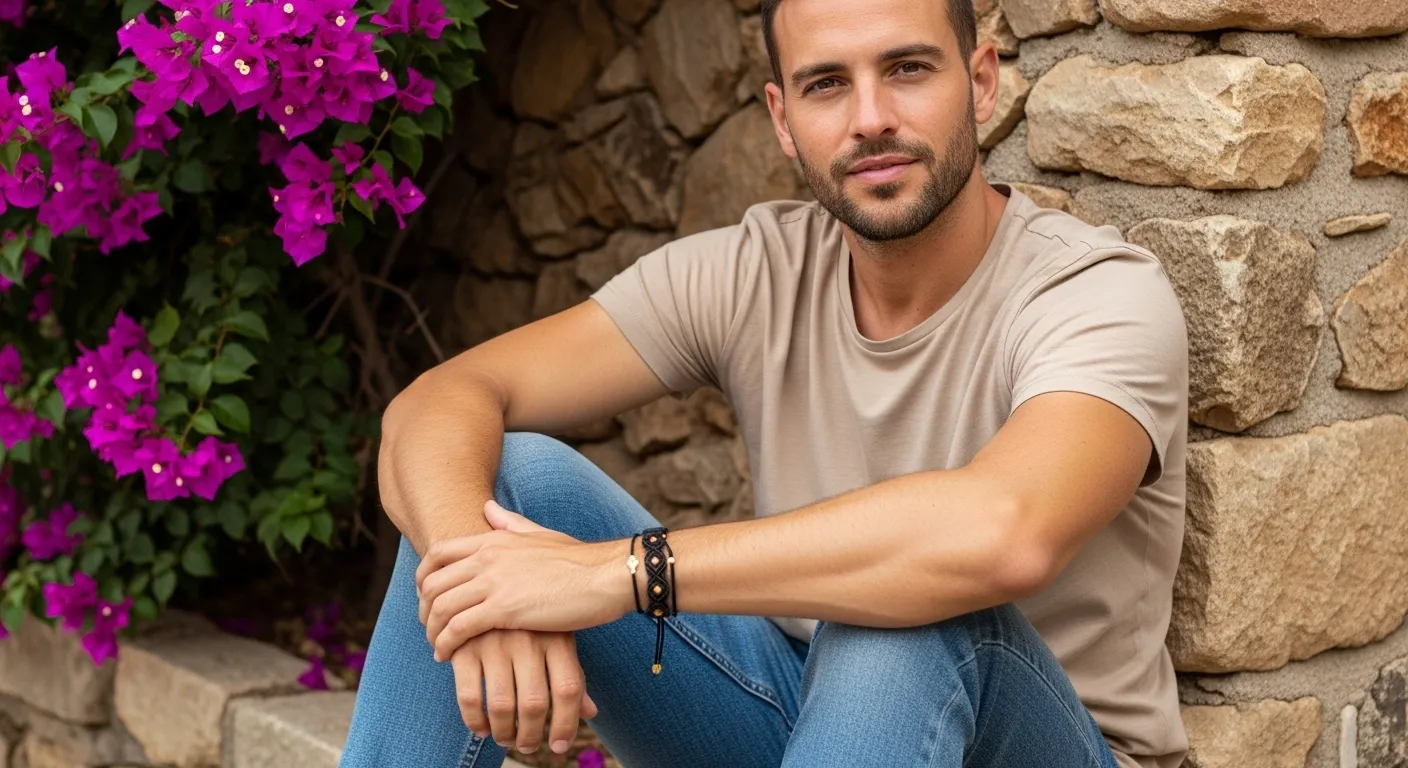 Pulsera tipo macramé para hombre: 5 razones por las que el oro eleva tu estilo Pulsera tipo macrame para hombre7