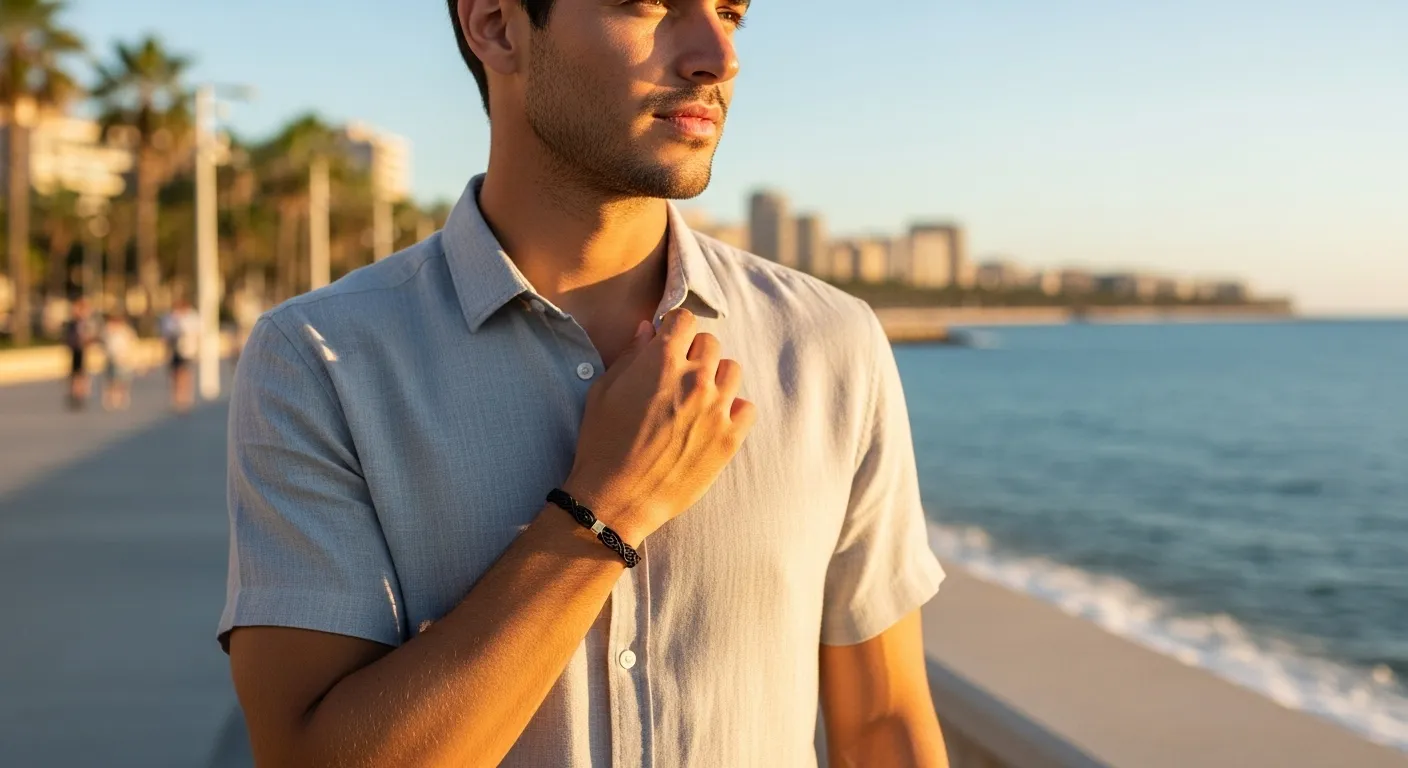 Pulsera tipo macramé para hombre: 5 razones por las que el oro eleva tu estilo Pulsera tipo macrame para hombre9