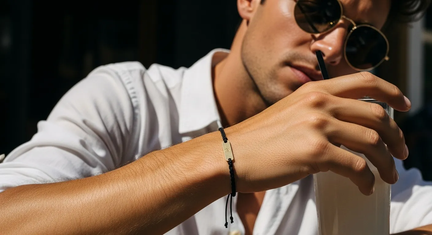 Pulsera tipo macramé para hombre: 5 razones por las que el oro eleva tu estilo Pulsera tipo macrame para hombre99
