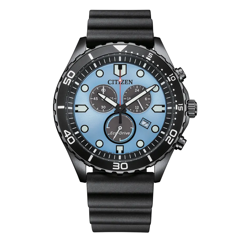 Reloj Citizen acero y caucho Chrono Sporty-Aqua AT2567-18L