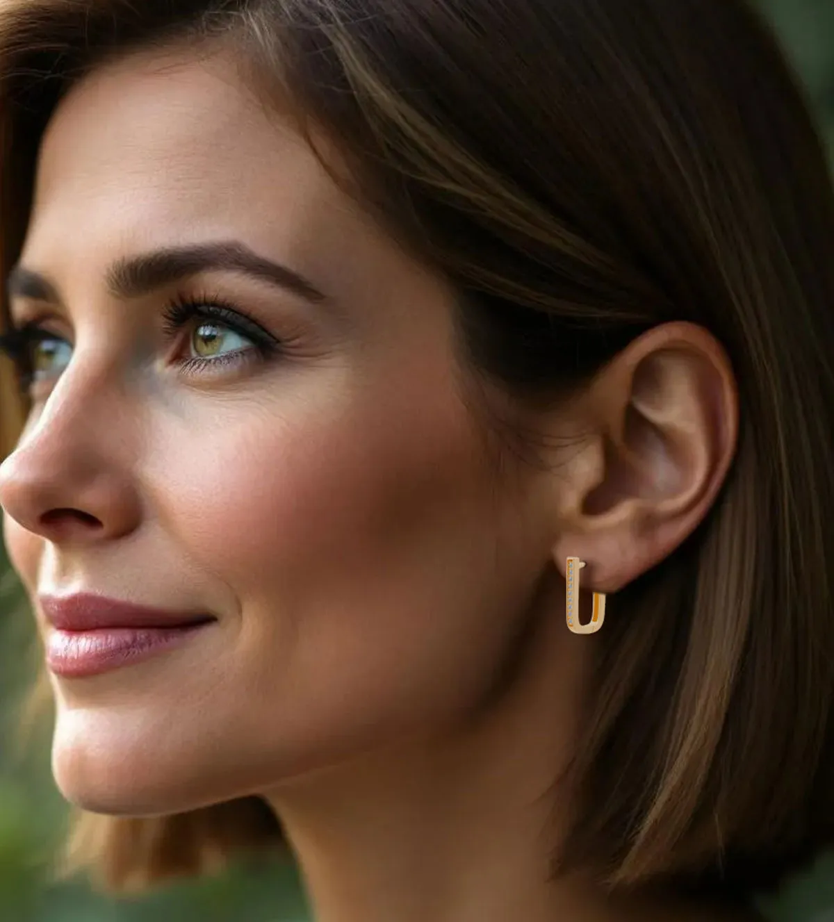 Pendientes de oro 18k aretes forma de U con circones 243_636-00589 pendientes-de-oro-18k-y-circones-243_636-00589 modelo
