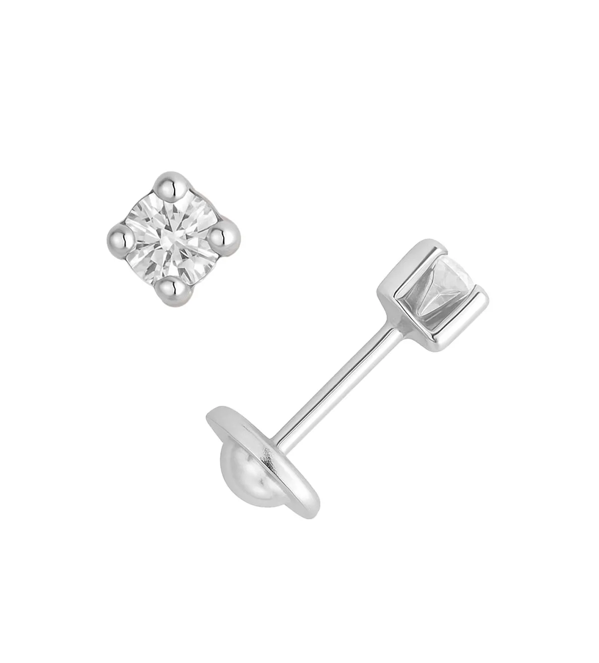 Pendientes de oro blanco 18k para bebe 243_486-00074-B pendientes-de-oro-blanco-para-bebe-243_486-00074-B