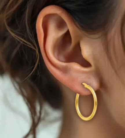 pendientes de oro criollas chanela plana 243 139 04271 10