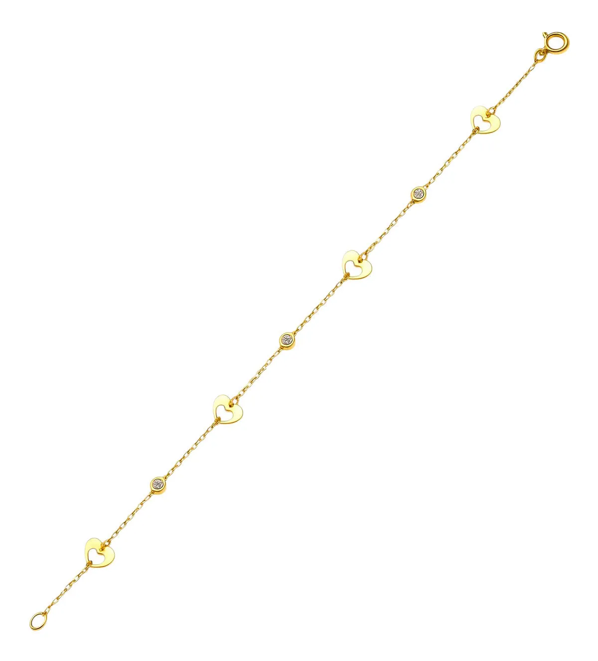 Pulsera de oro 18K y circones 243_656-00169 pulsera-de-oro-243_656-00169 toma extendida