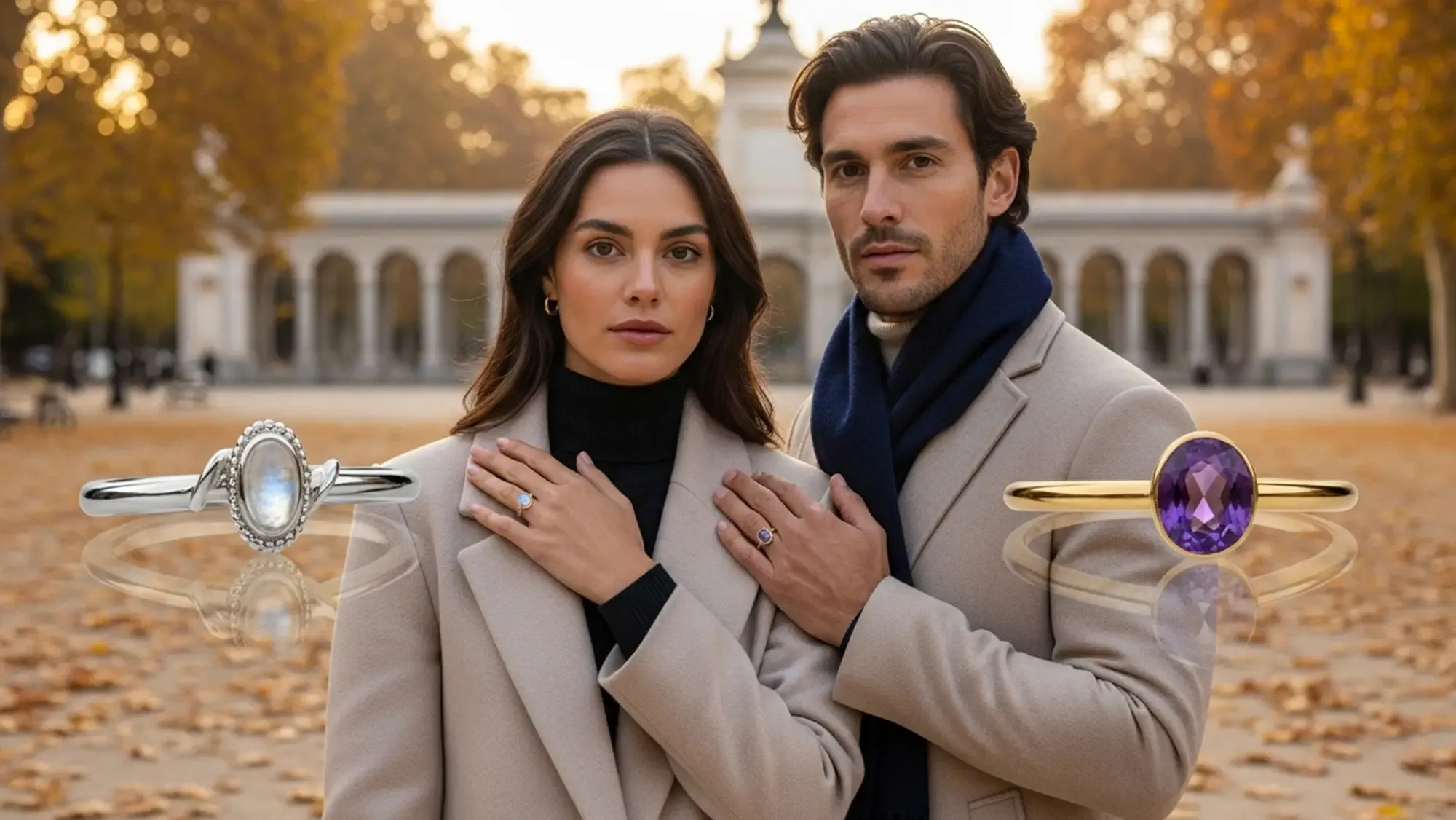 Anillos de piedra luna y amatista 2 gemas con poder que marcan septiembre DESTACA Anillos de piedra luna y amatista 2 gemas con poder