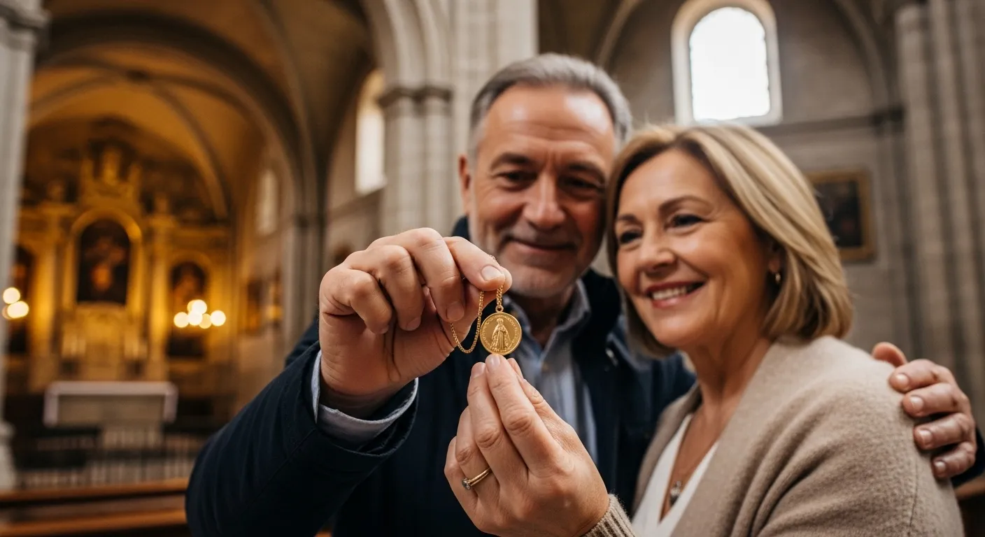 Medallas religiosas doradas 4 ocasiones con poder y perfectas para regalar con fe y elegancia este mes3