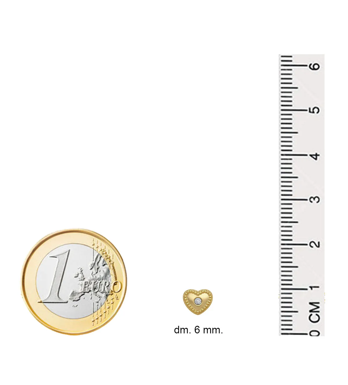 Pendientes de bebé oro 18K corazones 243_613-00278 pendientes de bebe corazones 243_613-00278 medidas