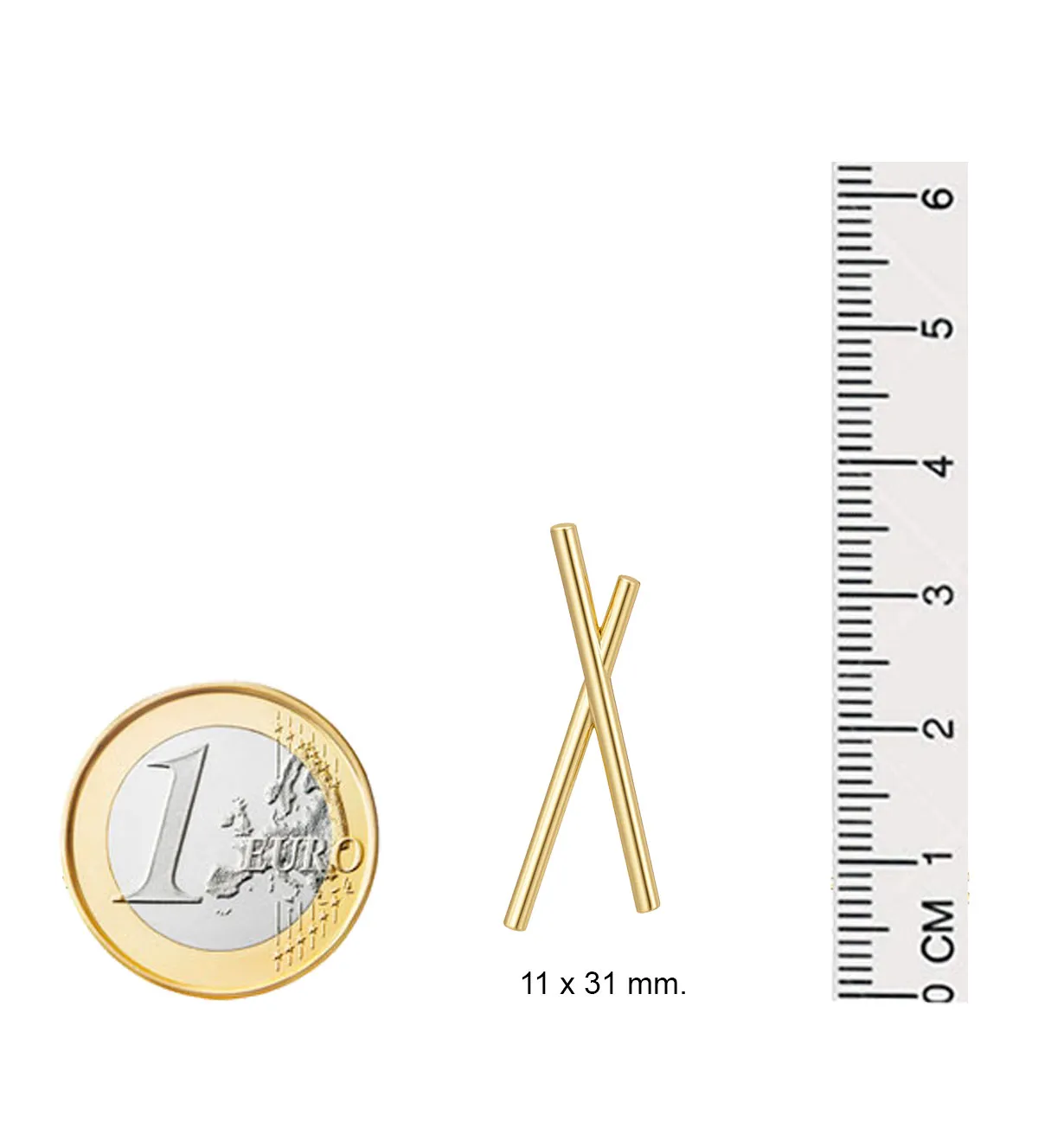 Pendientes de oro 18K 243_664-00373 pendientes de oro 18K 243_664-00373 medidas