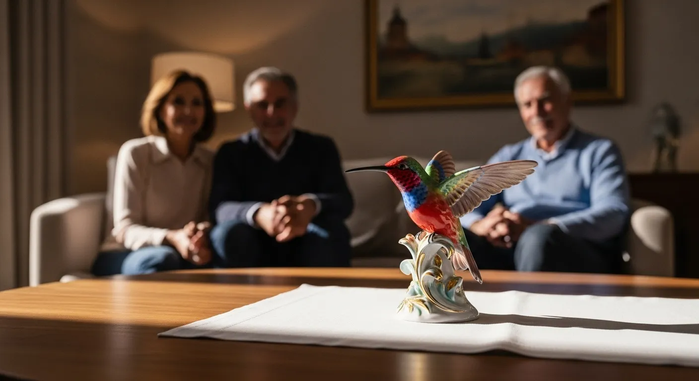 Colibri Rojo en porcelana Nuevo Buen Retiro color movimiento y delicadeza4