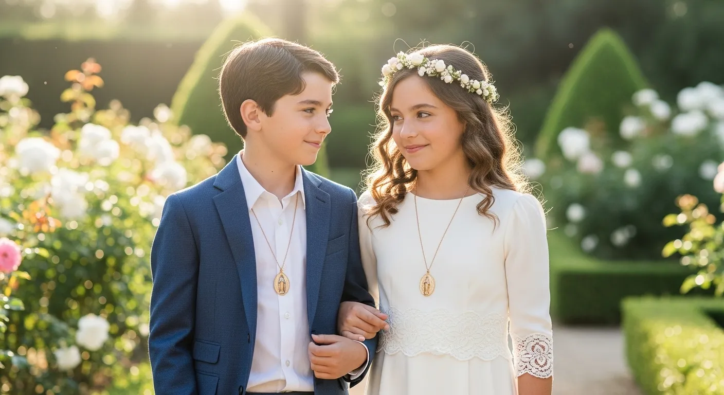 Medallas de comunión en oro 18k: símbolo de fe y elegancia para este día único Medallas de comunion en oro 18k simbolo de fe y elegancia para este dia unico5