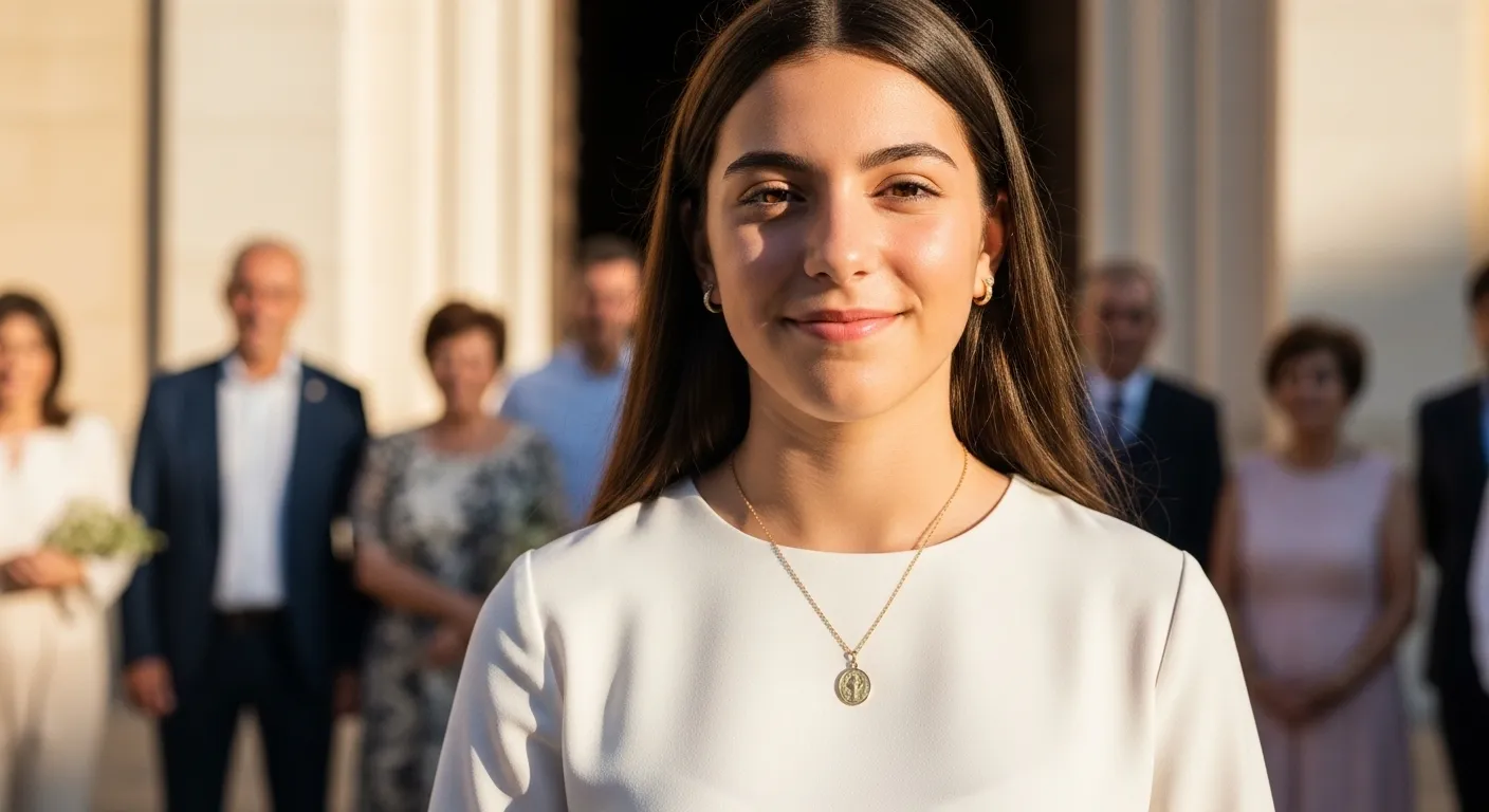 Medallas religiosas de confirmacion en oro 18k la fuerza espiritual hecha joya5