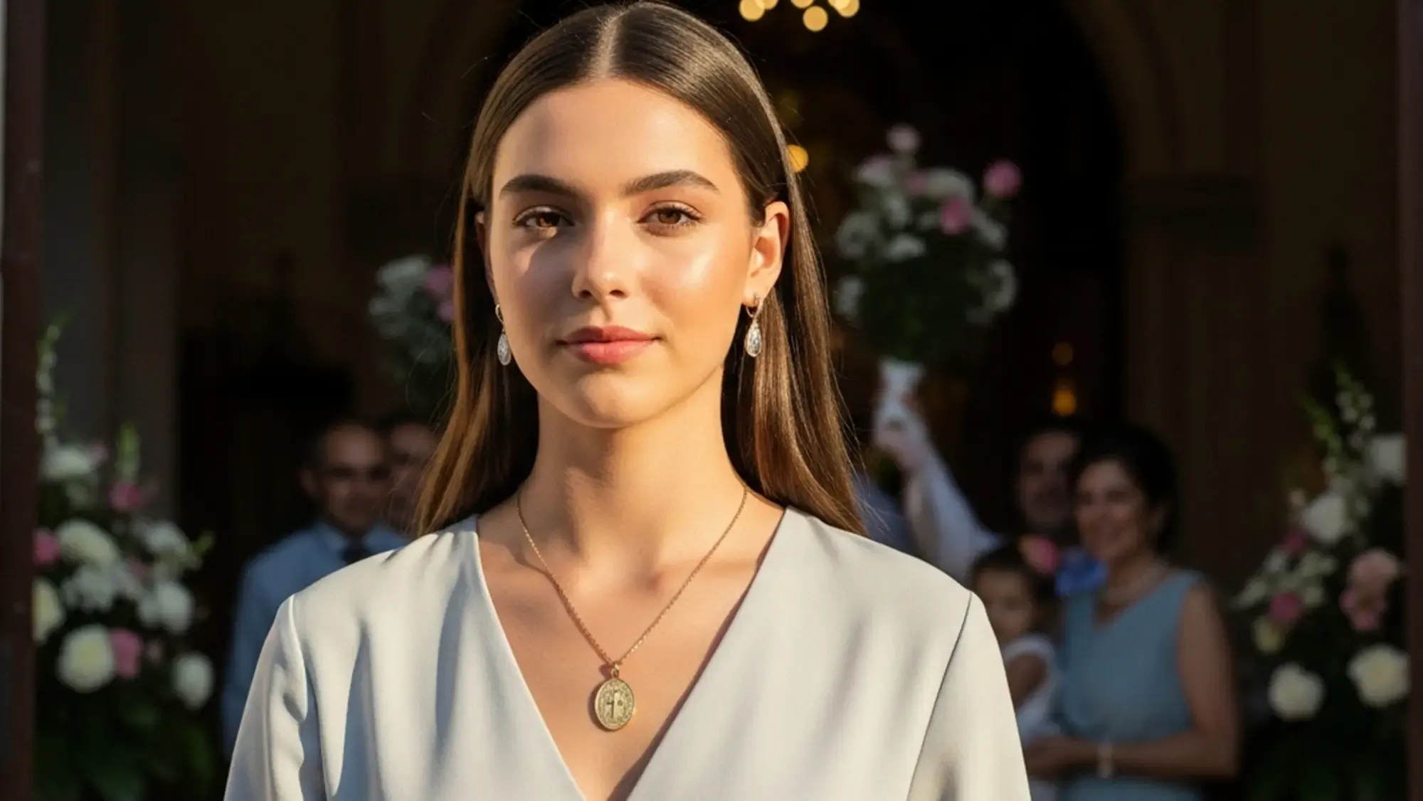 Medallas religiosas de confirmación en oro 18k la fuerza espiritual hecha