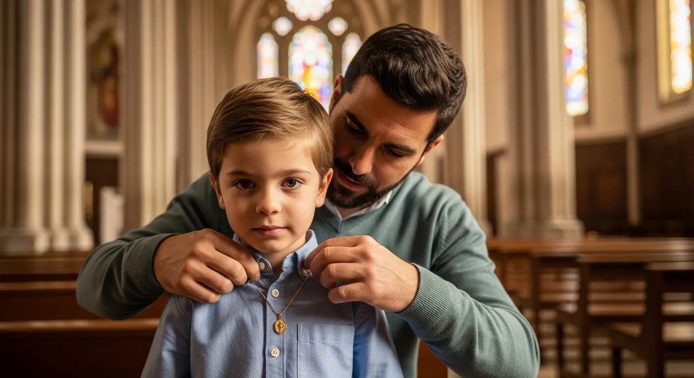 Medallas religiosas de oro 18k el regalo perfecto para cumpleanos y aniversarios5