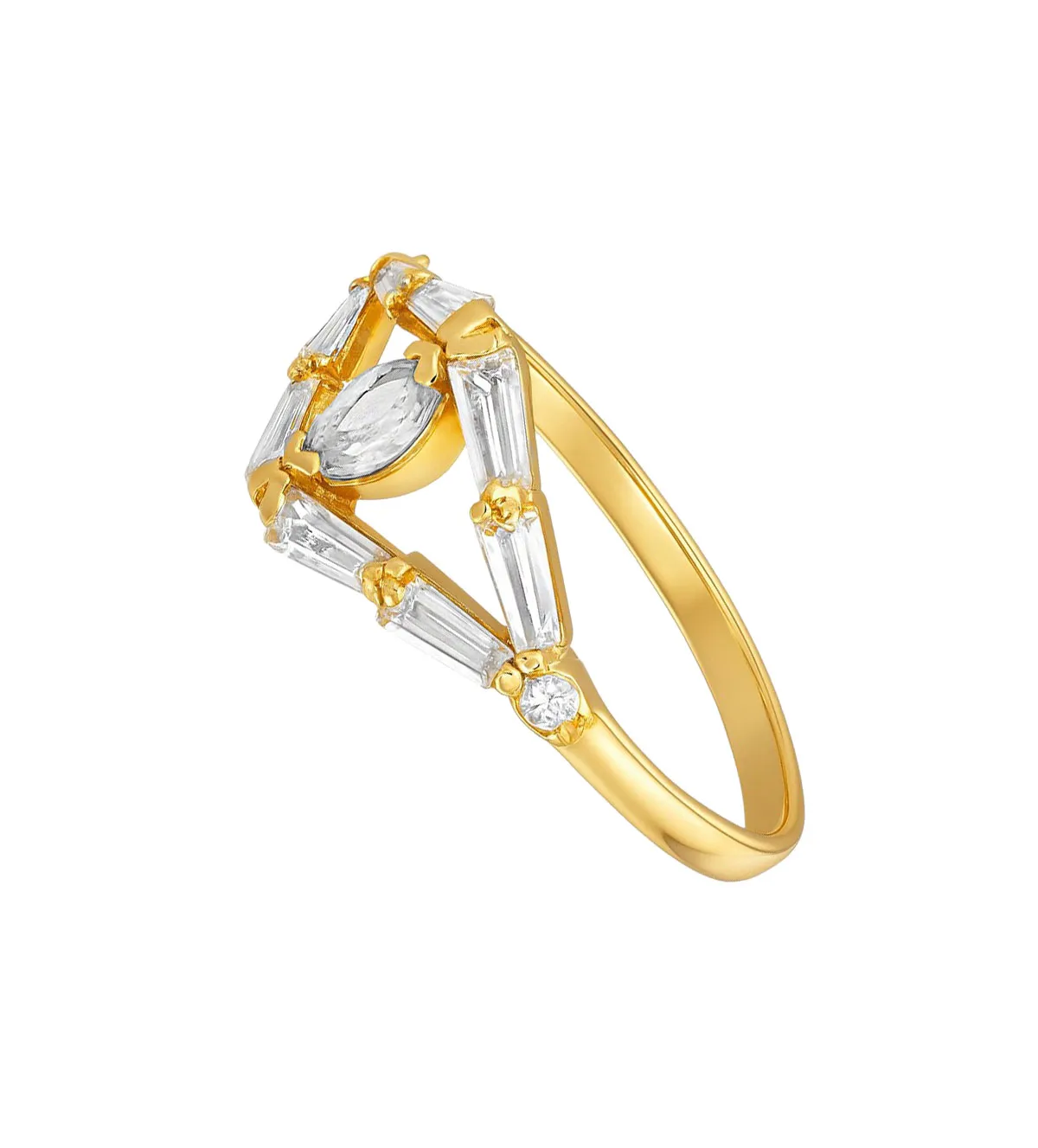 Anillo de oro 18K con circones 139_0054-S Anillo de oro 18K con circones 139_0054-S - Imagen 5