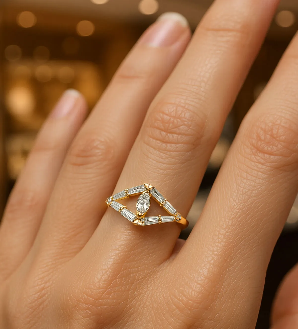 Anillo de oro 18K con circones 139_0054-S Anillo de oro 18K con circones 139_0054-S - Imagen 2