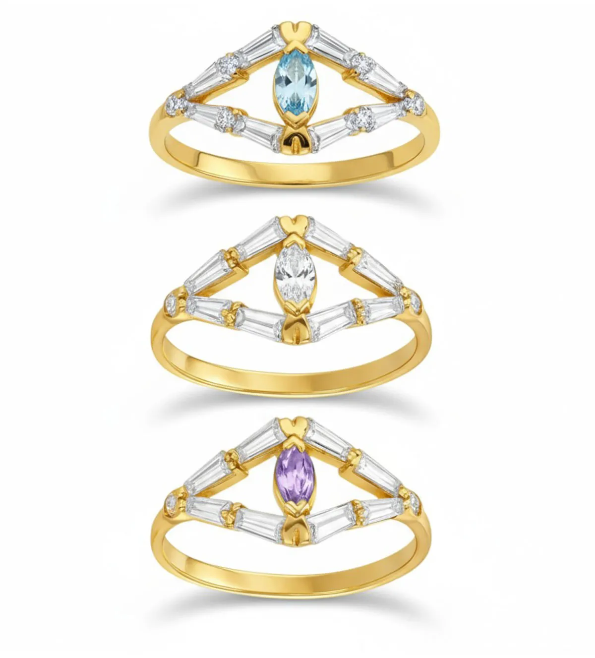 Anillo de oro 18K con circones 139_0054-S anillo de oro con circones topacios o amatista