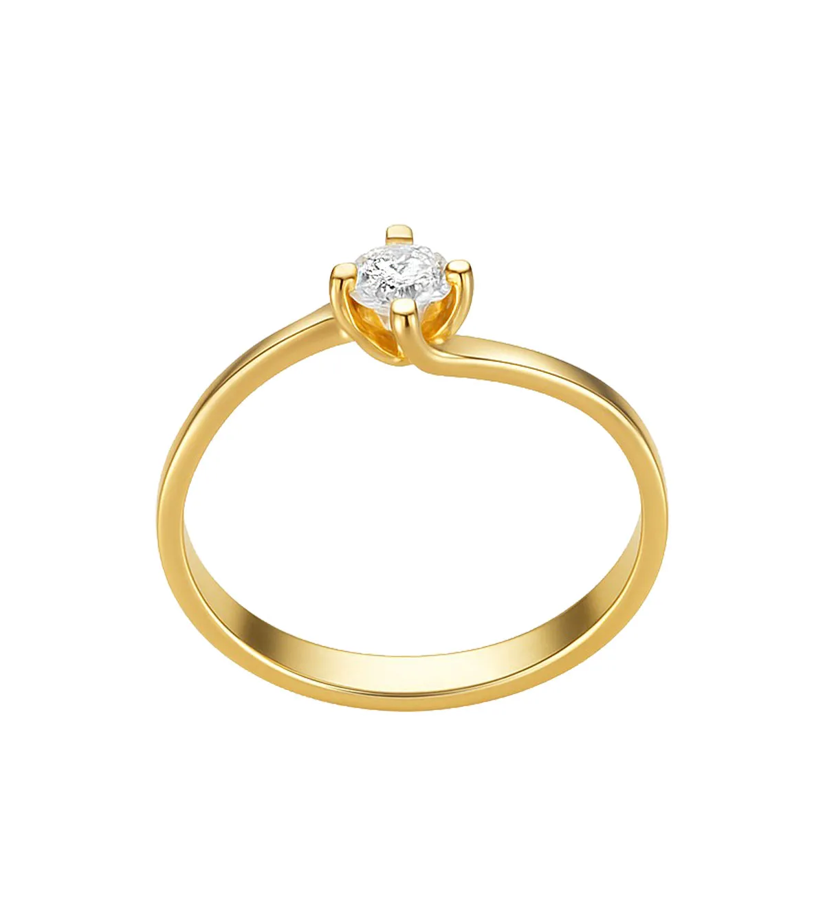 Anillo de Compromiso oro amarillo 18k con diamante natural 601_1237 anillo-de-compromiso-oro-amarillo-18-ktes-con-brillante-601_1237 toma desde arriba