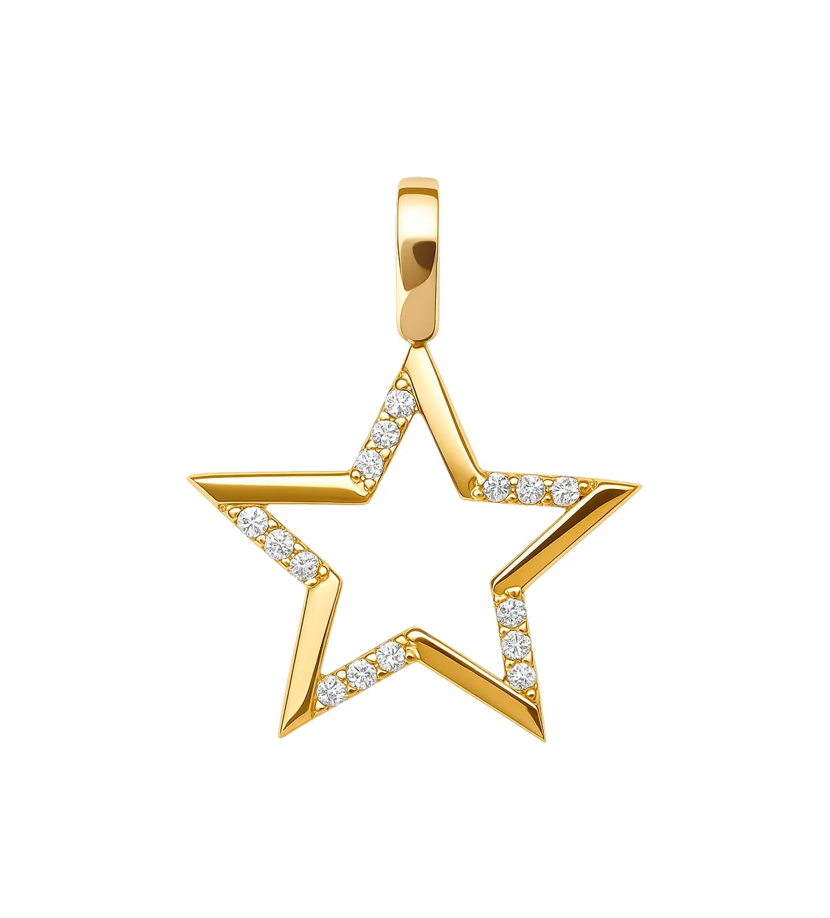 Colgante de oro 18K estrella de 5 puntas 177_02139