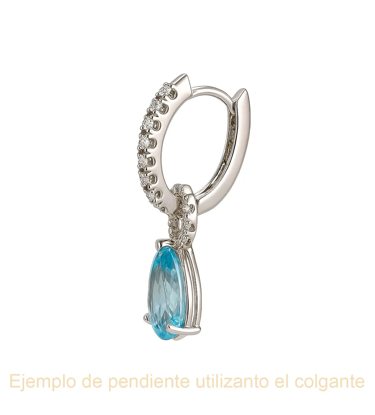Colgantes para pendientes de aro 169_CERCHI-3-TOP colgantes-de-oro-para-pendientes-de-aro-top-sky-blue-con-brillantes-169_CERCHI-3-TOP_22 ejemplo de pendiente utilizando el colgante 03
