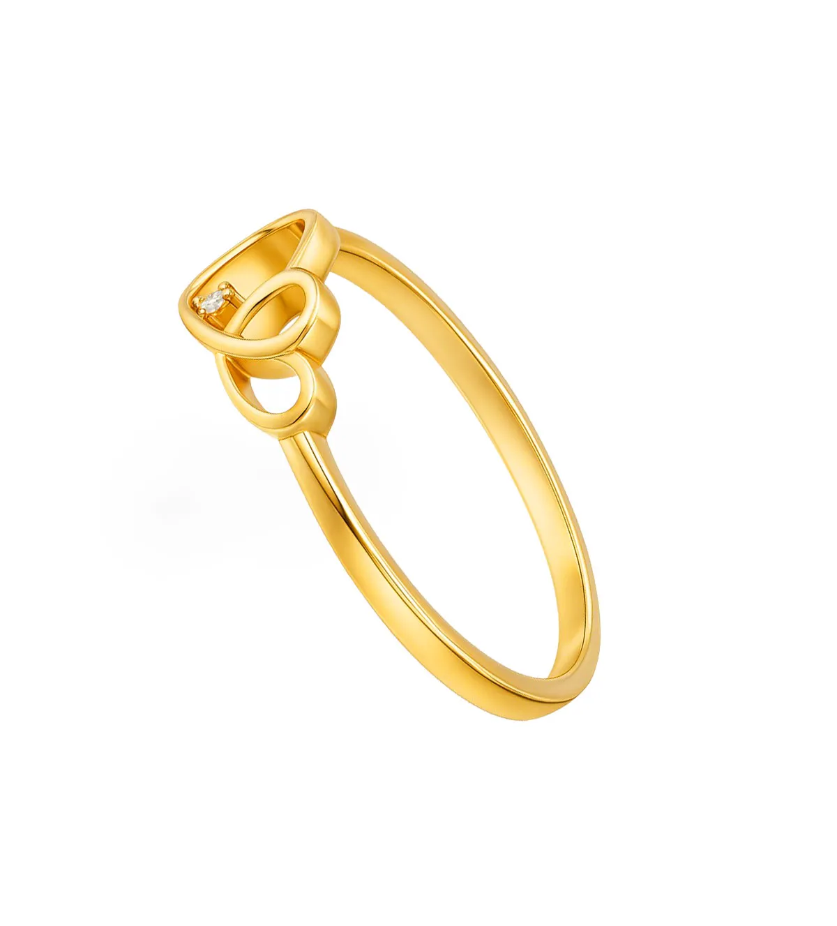 Anillo de oro dos corazones con circón 243_177-02232 anillo de oro 18k con circon 243_177-02232_01