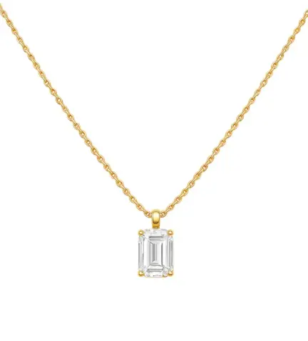 gargantilla de oro amarillo 18k con diamante talla esmeralda 243_765-00653