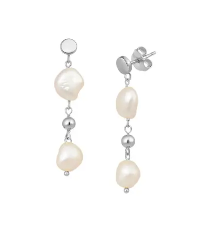 pendientes de plata chapada y perlas 266_0110338-1-1