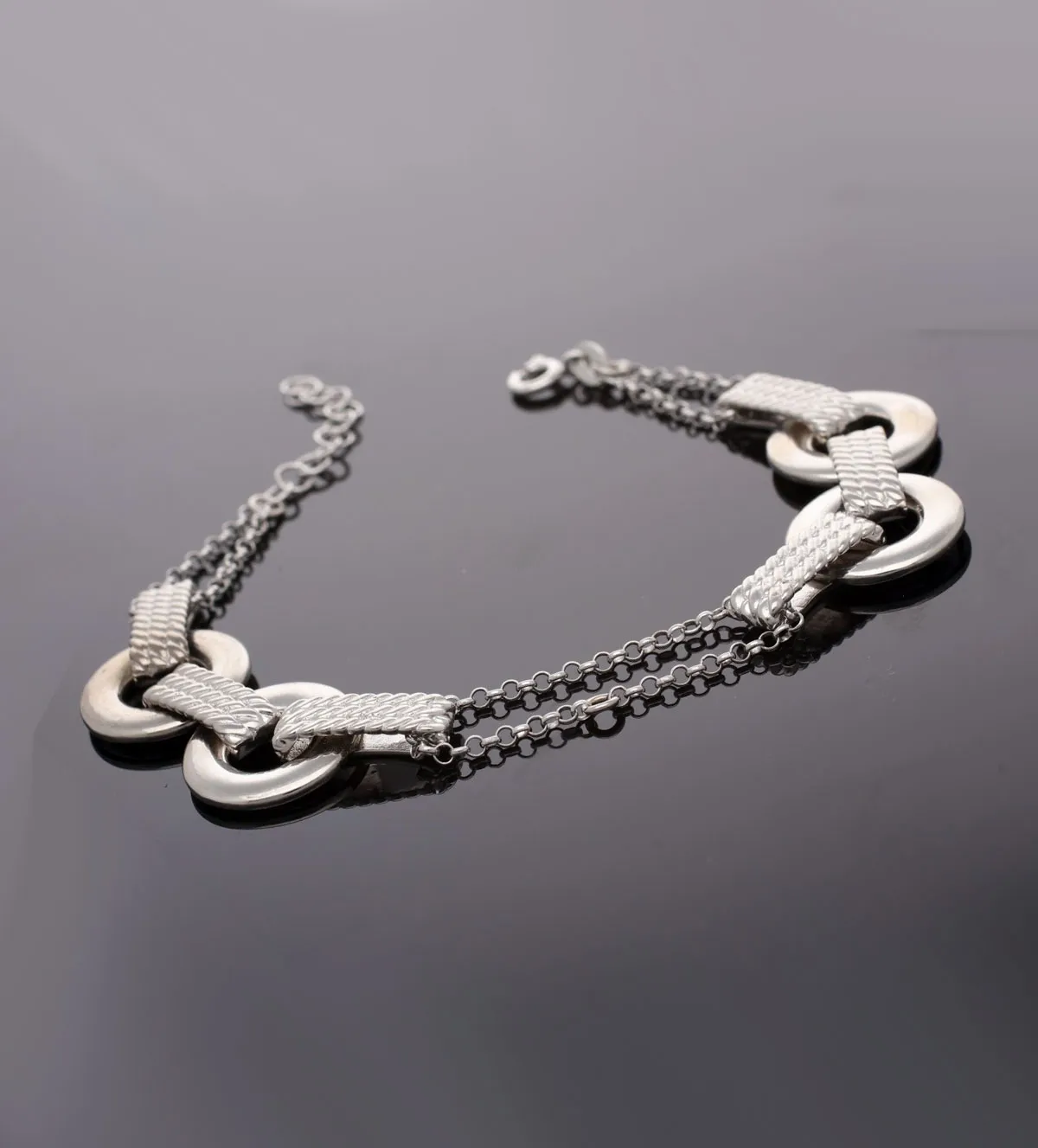 Pulsera de plata cadenas con círculos y gallones 266_0411070 pulsera de plata 266_0411070-1-1_05