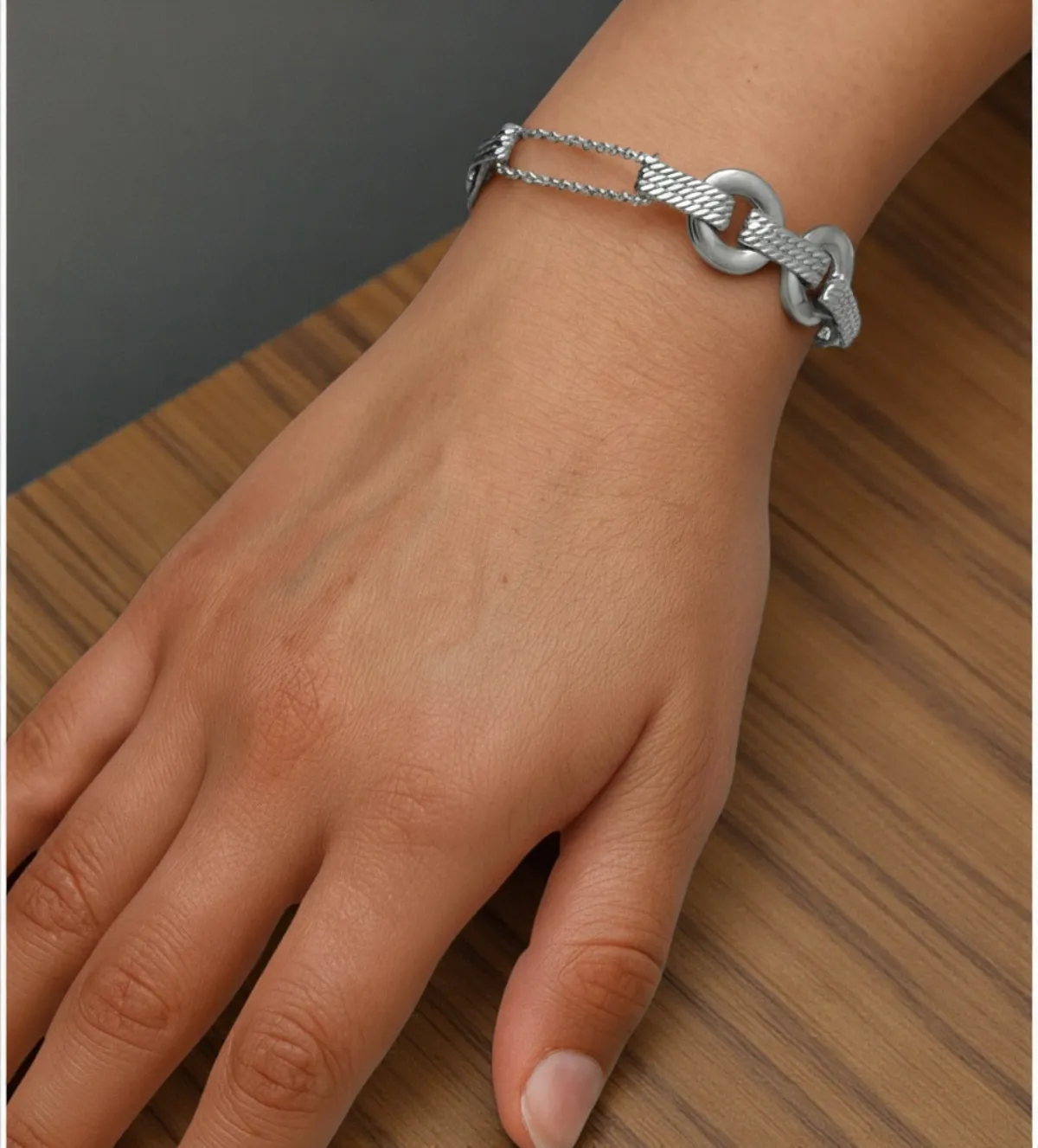 Pulsera de plata cadenas con círculos y gallones 266_0411070 pulsera de plata 266_0411070-1-1_10