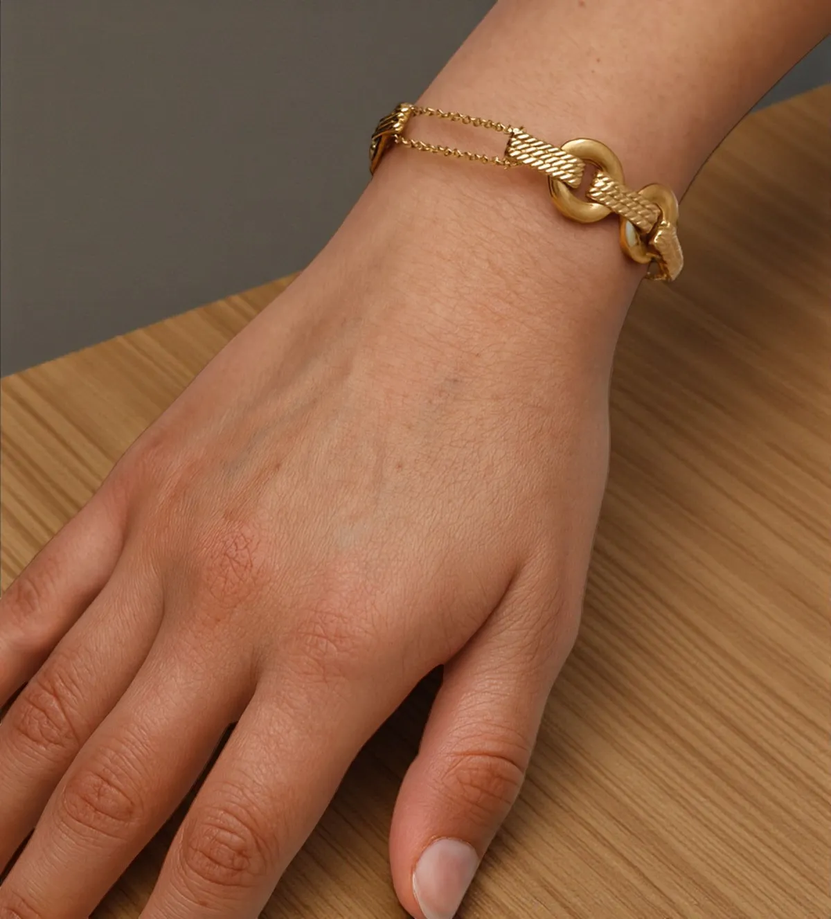 Pulsera de plata cadenas con círculos y gallones 266_0411070 pulsera de plata chapada 266_0411070-2-1_10