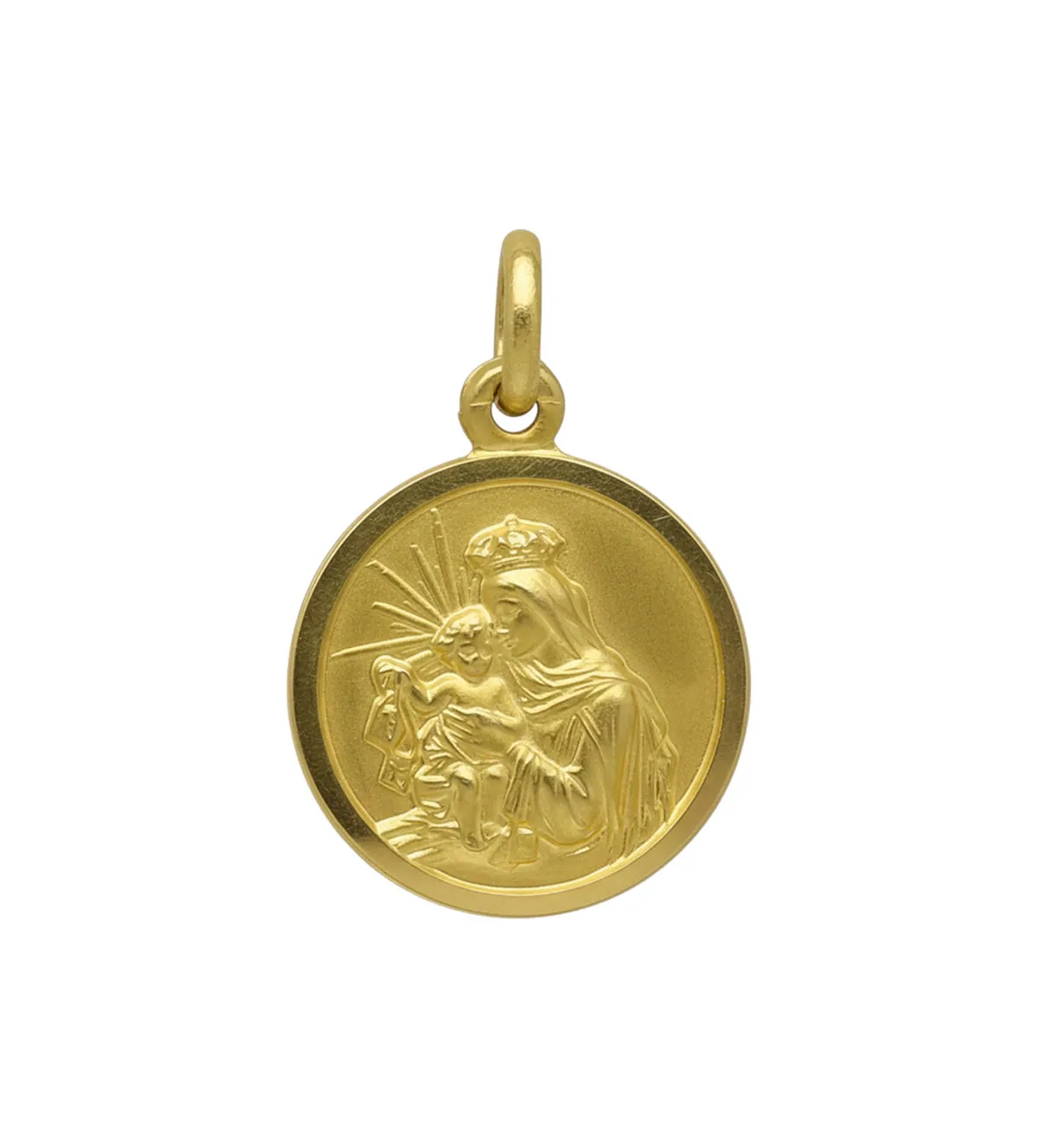 Medalla de oro 18k Virgen del Carmen 038_LO-001-25MY03 medalla de oro 18k virgen del carmen 14 mm. 038_LO-001-25MY03