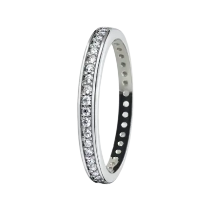 alianza de oro blanco con diamantes 024 ct 03a43a