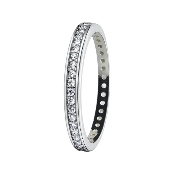 alianza de oro blanco con diamantes 024 ct 03a43a