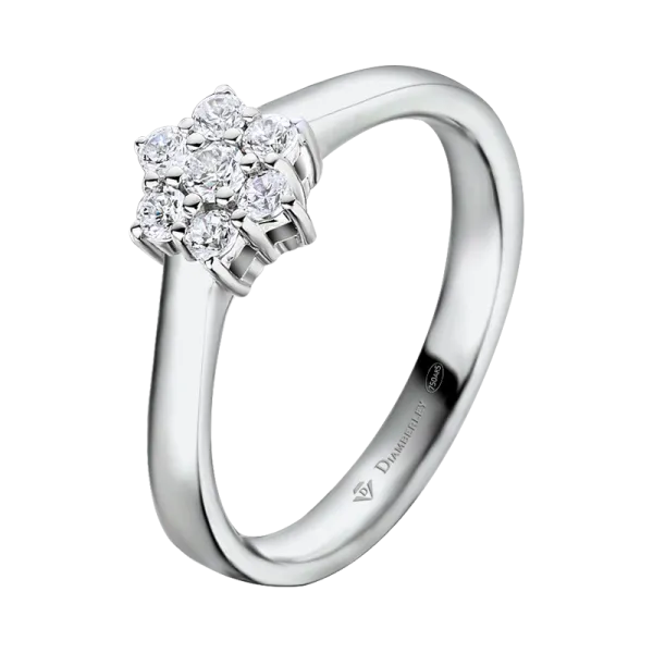 anillo de oro blanco con diamantes 012 ct
