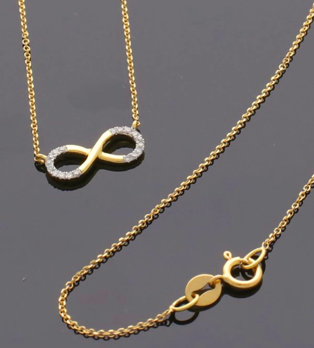 Gargantilla de oro 18k con brillantes 243_679-00183 gargantilla de oro amarillo 18k infinito 243_679-00183_05