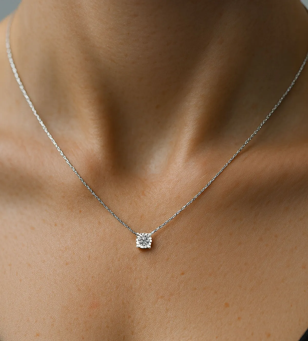 Gargantilla de oro 18k con brillante 243_679-.0034X Gargantilla de oro 18k con brillante 243_679-.0034X - Imagen 4