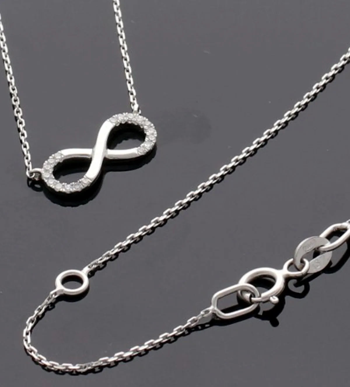 Gargantilla de oro 18k con brillantes 243_679-00183 gargantilla de oro blanco 18k infinito 243_679-00183-B_05