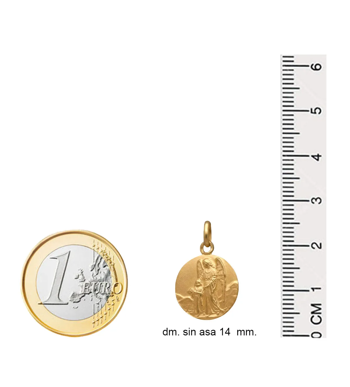 Medalla de oro 18k Ángel de la Guarda 038_LO-027-24MY medalla de oro angel de la guarda 038_LO-027-24MY_M